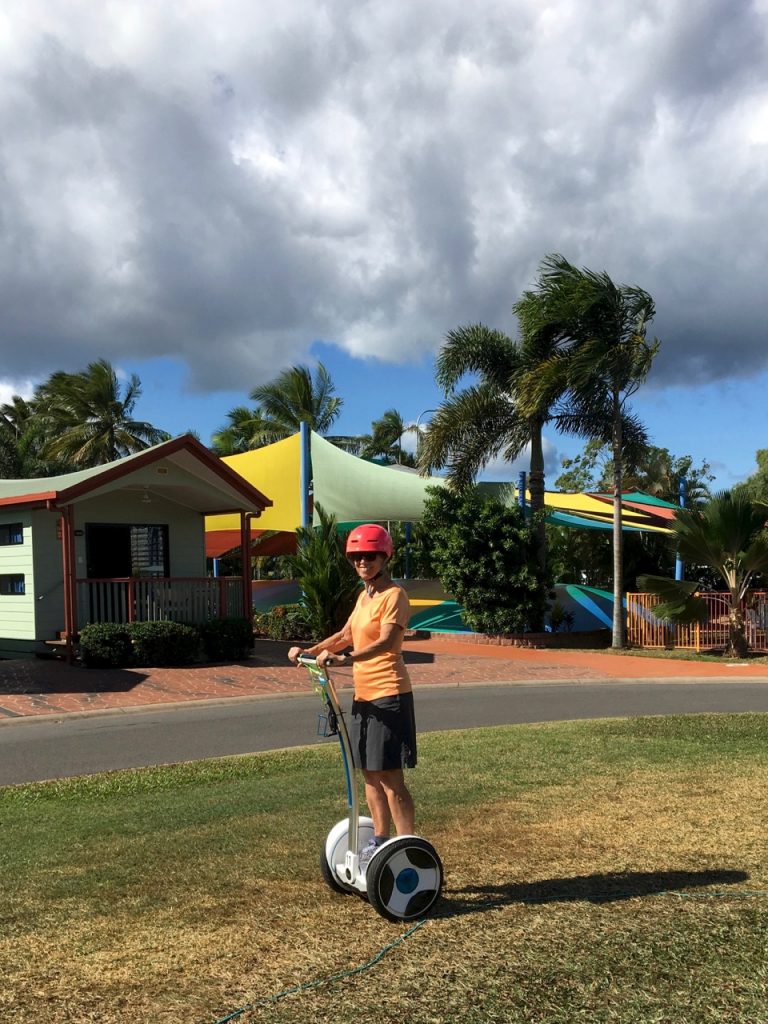 Coconuts had a 10 minute "test drive a Segway" offer going. It was my first time on one since my disastrous ride in Prague. The key for me is a ride in wide open spaces. 