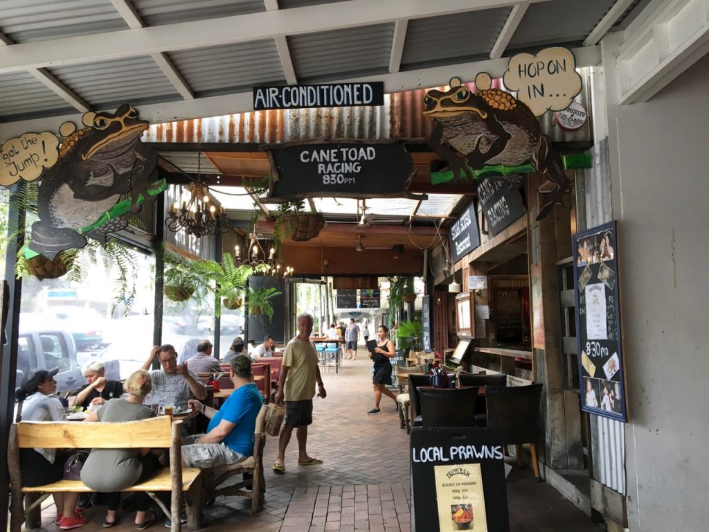 The main street of The Port is a mix of restaurants, bars and shoppes.
