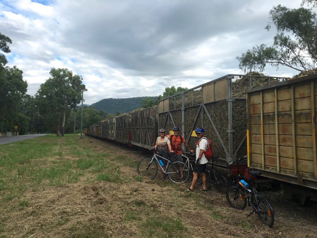 A can train runs right past our CP near Port Douglas.