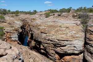 The gorge was only discovered by the landowner in 1992. From the top its evident that its quite narrow.