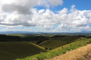Meragallan Road offers stunning views of the countryside.