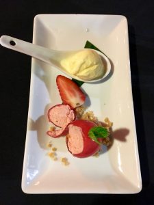 And dessert was a Davidson plum concoction.