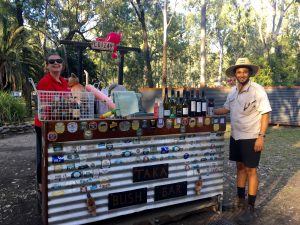 Happy hour is served from this quaint tractor that drives around the campground reminding everyone that HH will begin at 4pm.