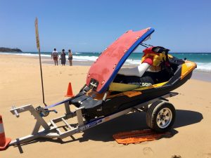 The beaches of the Sunshine Coast have interesting surf rescue equipment.