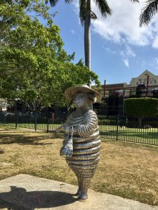 The former wool warehouses have been converted to residential lofts and this artistic lamb celebrates the past.