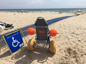 With all the beaches we've seen in QLD, Burleigh Heads beach is the first place we've seen this great idea for challenged beach goers.